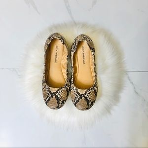 NWOB LUCKY BRAND Snake Print Ballet Flats